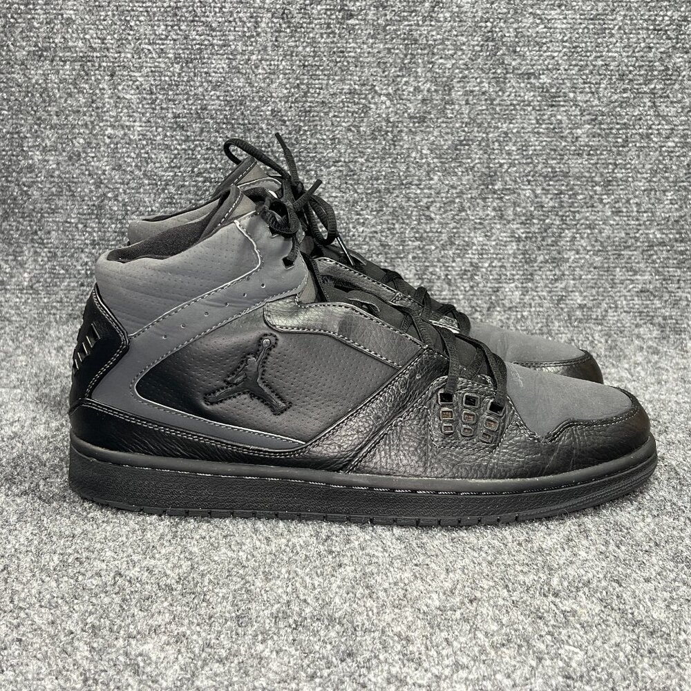 Air Jordan 1 Flight Shoes Men's Size 12 Black Grey Retro Athletic‎ Basketball